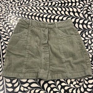 Forever 21 Sage Corduroy Mini Skirt